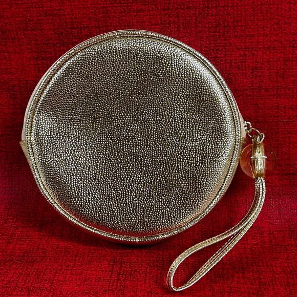 NEW MAC Gold Round Zip Bag - Picture 2 of 4